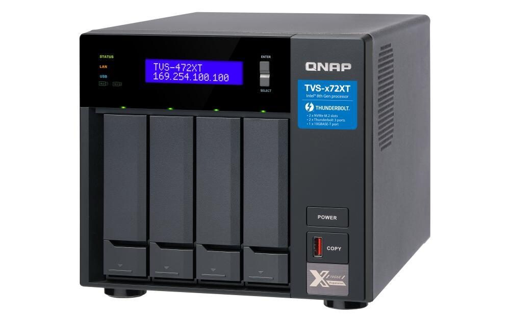 QNAP TurboVideoStation TVS-472XT-i3-4G 4 Einschübe NAS-Server Leergehäuse (TV... von QNAP Systems