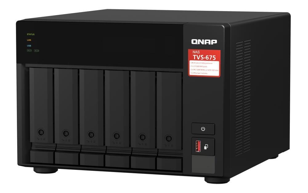 QNAP TurboVideoStation TVS-675-8G 6 Einschübe NAS-Server Leergehäuse (TVS-675... von QNAP Systems