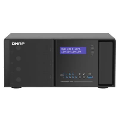 QNAP QGD-3014-16PT-8G Desktop Smart Edge PoE Switch, IP-Überwachungslösung von QNAP