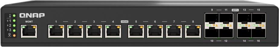 QNAP QSW-IM3216-8S8T - Switch - managed - 8 x 10 Gigabit SFP+ + 8 x 100/1000/2.5G/5G/10GBase-T (QSW-IM3216-8S8T) von QNAP