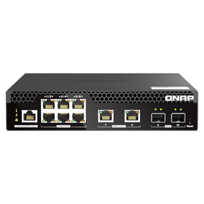 QNAP QSW-M2106PR-2S2T Rackmount 10GbE und 2,5GbE Web Managed Switch von QNAP