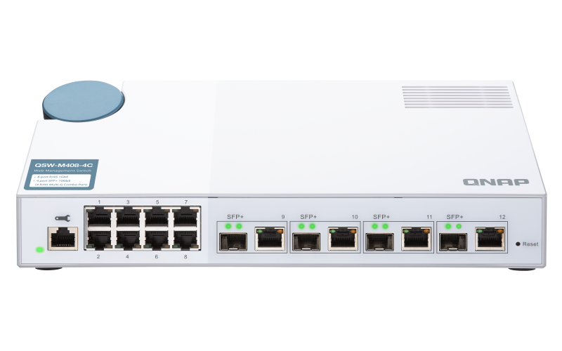 QNAP QSW-M408-4C - Switch - managed - 8 x 10/100/1000 + 4 x C 10 G-Bit SFP+ - Desktop von QNAP