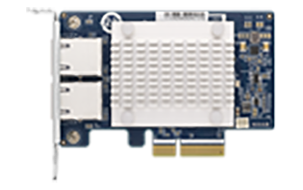 QNAP QXG-5G2T-111C - Netzwerkadapter - PCIe 3.0 x2 Low-Profile - 5GBase-T x 2 - für QNAP TDS-16489U R2, TS-1232, 1253, 453, 832, 853, 873, 877, 977, EC1280, TVS-2472, 872 (QXG-5G2T-111C) von QNAP