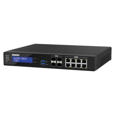 QNAP QuCPE-3034-C3758R-16G 8 x 2.5GbE RJ45, 4 x 10GbE SFP+ Netzwerkvirtualisieru von QNAP