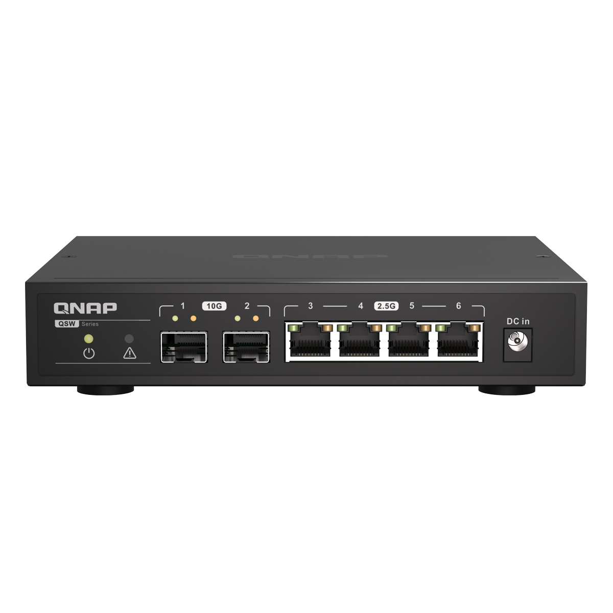 QNAP Systems QSW-2104-2S 6-Port Unmanaged Switch [2x 10GbE SFP+, 4x 2.5GbE, Lüfterlos] von QNAP