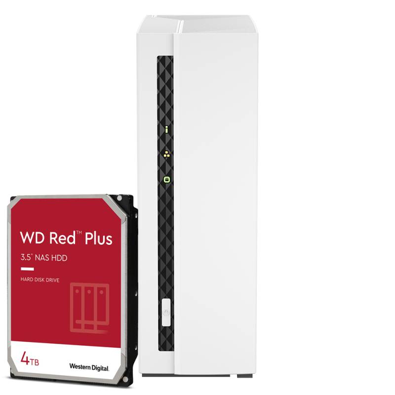 QNAP Systems TS-133 4TB WD Red Plus NAS-Bundle NAS inkl. 1x 4TB WD Red Plus 3.5 Zoll SATA Festplatte von QNAP