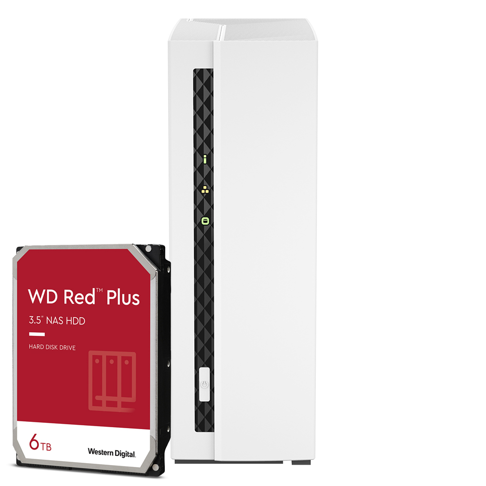 QNAP Systems TS-133 6TB WD Red Plus NAS-Bundle NAS inkl. 1x 6TB WD Red Plus 3.5 Zoll SATA Festplatte von QNAP