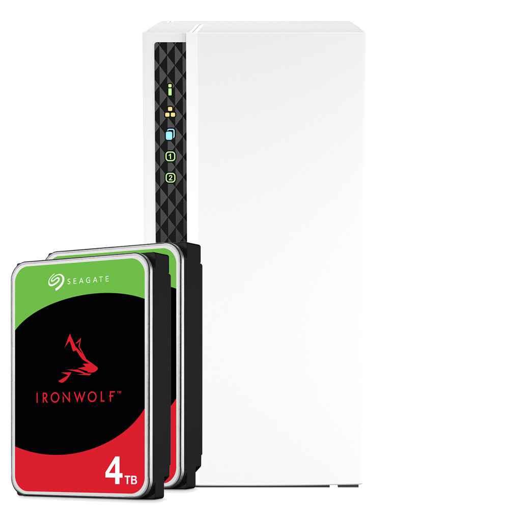 QNAP Systems TS-233 8TB Seagate IronWolf NAS-Bundle NAS inkl. 2x 4TB Seagate IronWolf 3.5 Zoll SATA Festplatte von QNAP