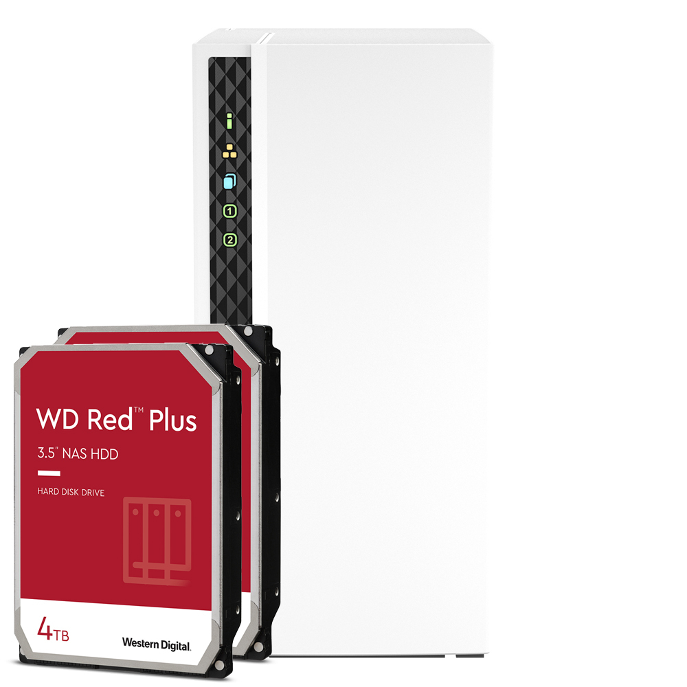 QNAP Systems TS-233 8TB WD Red Plus NAS-Bundle NAS inkl. 2x 4TB WD Red Plus 3.5 Zoll SATA Festplatte von QNAP