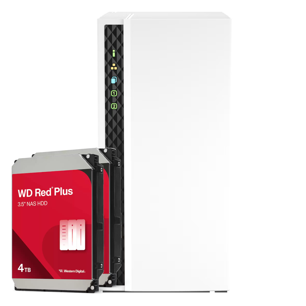 QNAP Systems TS-233 8TB WD Red Plus NAS-Bundle NAS inkl. 2x 4TB WD Red Plus 3.5 Zoll SATA Festplatte von QNAP