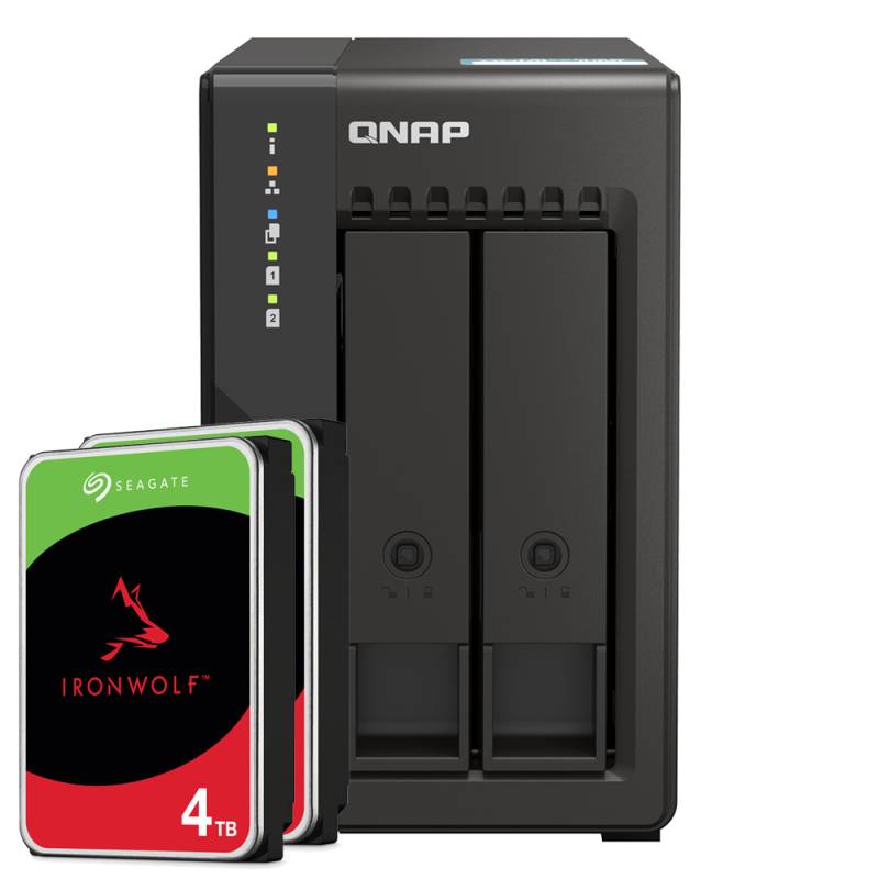 QNAP Systems TS-253E-8G 8TB IronWolf NAS-Bundle NAS inkl. 2x 4TB IronWolf 3.5 Zoll SATA Festplatte von QNAP