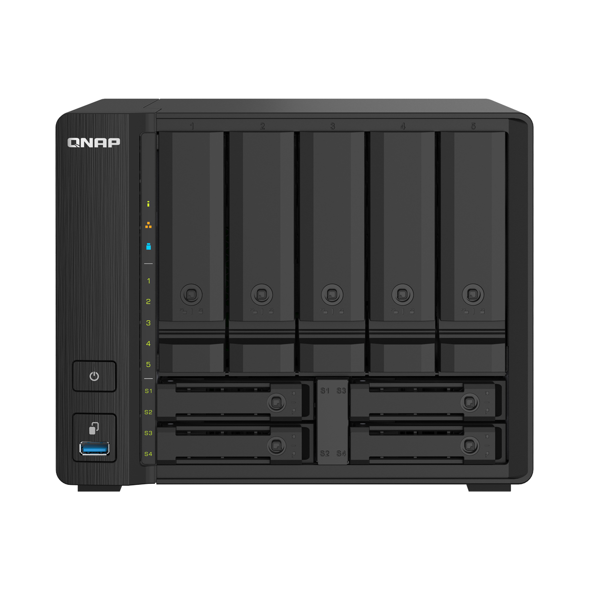 QNAP Systems TS-932PX-4G NAS 9-Bay [0/5 HDD/SSD + 0/4 2,5" SSD, 2x 2,5 GbE, 2x 10 GbE SFP+, 3x USB, 4GB RAM] von QNAP