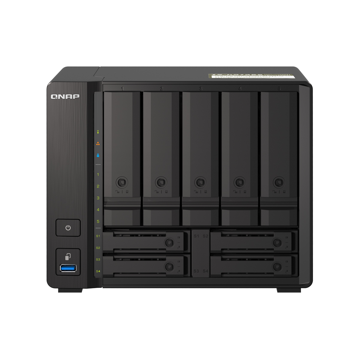 QNAP Systems TS-h973AX-32G NAS 9-Bay 0/5 3,5" + 0/4 2,5" HDD/SSD, 2x 2,5 GbE, 1x 10 GbE, 4x USB, 32GB RAM von QNAP