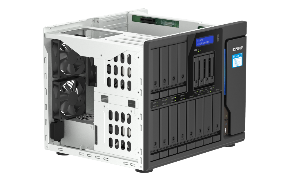 QNAP TS-1655 - NAS-Server - 16 Schächte - SATA 6Gb/s - RAID 0, 1, 5, 6, 10, 50, JBOD, 60 - RAM 8 GB - 2.5 Gigabit Ethernet - iSCSI Support QNAP TS-1655 - NAS-Server - 16 Schächte - SATA 6Gb/s - RAID 0, 1, 5, 6, 10, 50, JBOD, 60 - RAM 8 GB - 2.5 Gigabit Ethernet - iSCSI Support von QNAP