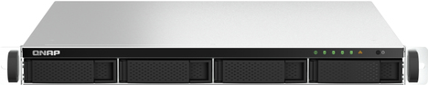QNAP TS-464U-RP - NAS-Server - 4 Schächte - Rack - einbaufähig - SATA 6Gb/s - RAID 0, 1, 5, 6, 10, JBOD - RAM 8GB - iSCSI Support - 1U (TS-464U-RP-8G) von QNAP