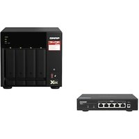 QNAP TS-473A-SW5T TS-473A-8G NAS System + QSW-1105-5T Switch von QNAP