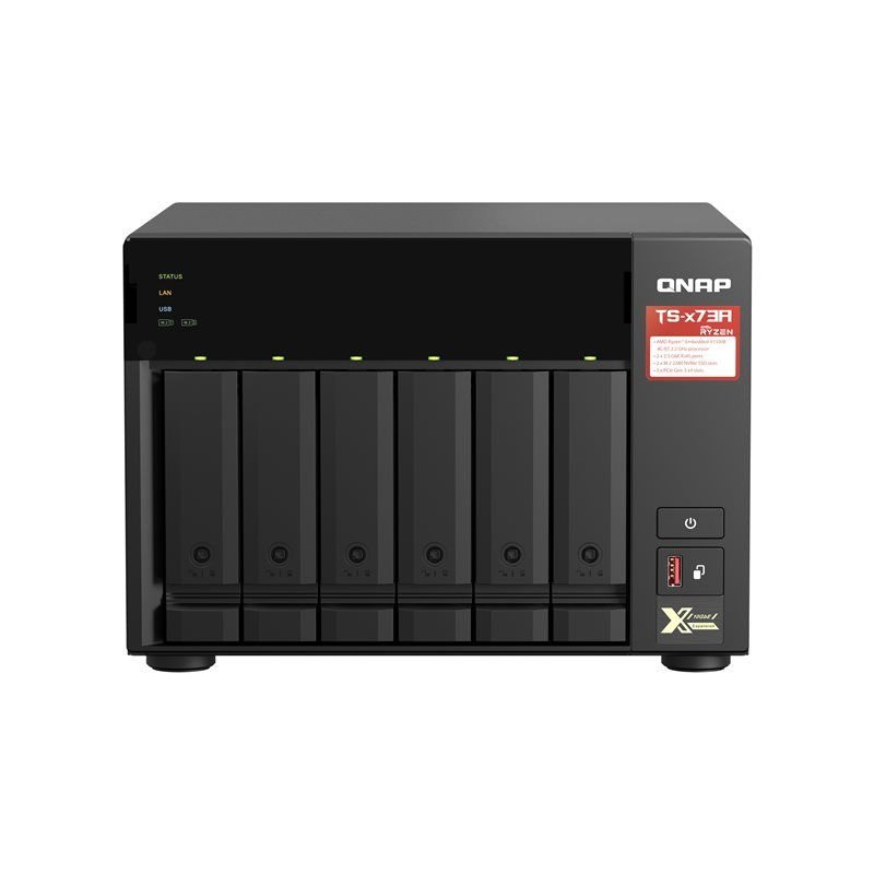 QNAP TS-673A-8G 6 Schächte NAS RAM 8GB + 72TB 6x12TB ST12000VN0008 von QNAP