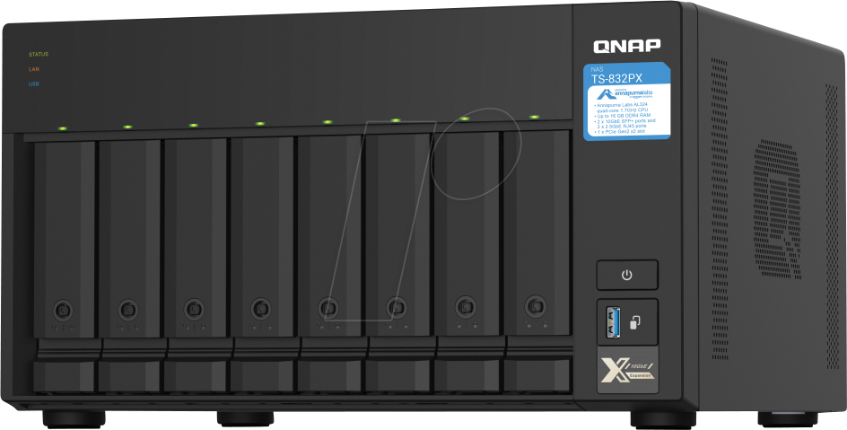 QNAP TS-832PX-4G - NAS-Server Leergehäuse von QNAP