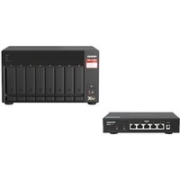 QNAP TS-873A-SW5T TS-873A-8G NAS System + QSW-1105-5T Switch von QNAP