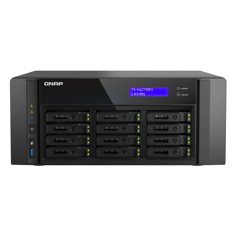 QNAP TS-h1277AFX NAS 12-Bay AMD Ryzen™ 7 9000 Serie, 32GB DDR5 RAM, 0/12 2.5 Zoll SSD von QNAP