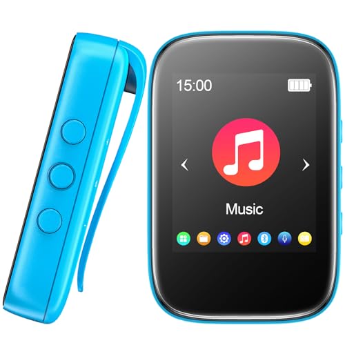Bluetooth MP3-Player mit 32GB, Tragbarer Musik-Player, Unterstützung für FM-Radio, Sprachaufnahme, E-Book, Kalender, Stoppuhr, Unterstützung für Micro-SD-Karte bis zu 128GB von QNGEE
