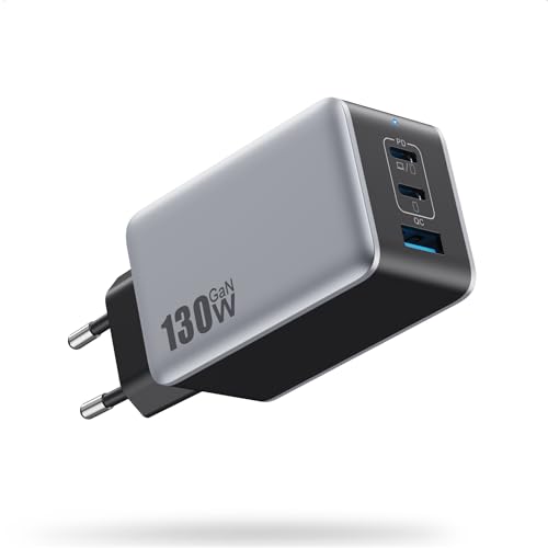 130W USB C Ladegerät, GaN IV 3-Port USB Netzteil, 65W Schnellladegerät Mehrfach PD QC PPS Ladestecker Type C Adapter für MacBook Pro, iPhone 16/15/14, iPad Pro, SteamDeck, Galaxy S23, Dell-Schwarz 130W USB C Ladegerät, GaN IV 3-Port USB Netzteil, 65W Schnellladegerät Mehrfach PD QC PPS Ladestecker Type C Adapter für MacBook Pro, iPhone 16/15/14, iPad Pro, SteamDeck, Galaxy S23, Dell-Schwarz von QODJN