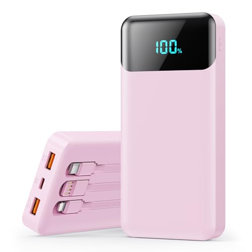 Power Bank 26800mAh, Powerbank USB C mit Kabel 25W PD+QC4.0 Schnelles Laden Externe Handyakkus Schnellladen Tragbares Ladegerät mit LED Display 5 Ausgängen Kompatibel mit iPhone 16/15, Samsung usw Power Bank 26800mAh, Powerbank USB C mit Kabel 25W PD+QC4.0 Schnelles Laden Externe Handyakkus Schnellladen Tragbares Ladegerät mit LED Display 5 Ausgängen Kompatibel mit iPhone 16/15, Samsung usw von QODJN