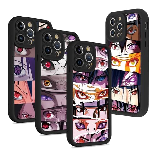 4 Stück Schutzhülle für iPhone 14 6.1 Hülle, Anime Naruto Uchiha Itachi Kakashi Sasuke mit Muster Manga Mädchen Junge Case Schutz Handyhülle Stoßfest TPU Weich Ultra Dünn Cover Überlegener Schutz 4 Stück Schutzhülle für iPhone 14 6.1 Hülle, Anime Naruto Uchiha Itachi Kakashi Sasuke mit Muster Manga Mädchen Junge Case Schutz Handyhülle Stoßfest TPU Weich Ultra Dünn Cover Überlegener Schutz von QOMJSDLP
