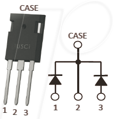 UJ3D1220KSD - SiC-Dual-Schottkydiode 1200V, MPS, 2x10A, Gen-III, TO-247-3L von QORVO