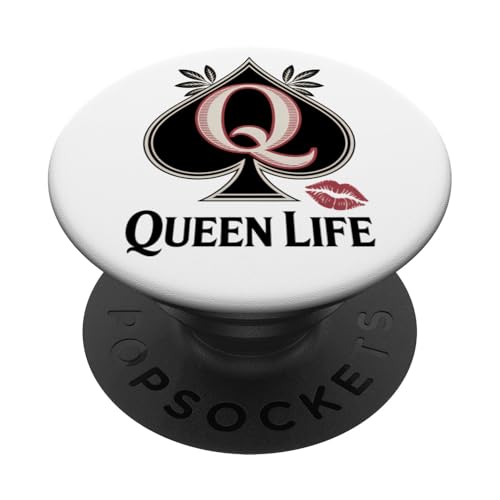 QOS Pikkönigin PopSockets Klebender PopGrip von QOS Queen Of Spades Tees Gifts Co