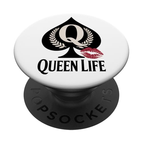 QOS Pikkönigin PopSockets Klebender PopGrip von QOS Queen Of Spades Tees Gifts Co