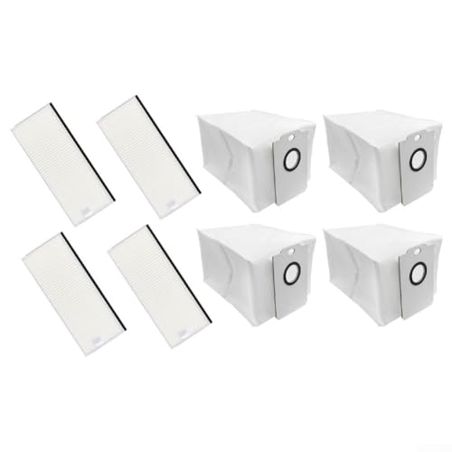 Clean Air Filter Staubbeutelfilter für 7490 kompatibel, 4 Filter, 4 Staubbeutel, allergikerfreundlich von QOXEZY