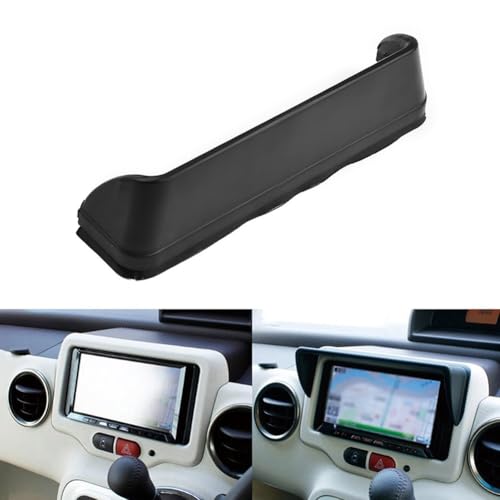 GPS-Navigationshaube für Autoradio, blendfreies Sonnenblenden-Design, 20 x 5 cm, Schwarz von QOXEZY