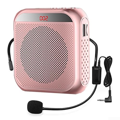 Kabelgebundenes Mikrofon-Megaphon für effektive Kommunikation, perfekter Begleiter für Lehrer und Reiseleiter (Roségold) von QOXEZY