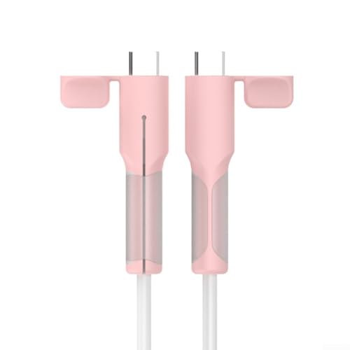 USB-C-Kabelschutz, Silikon-Design, um Ihre Kabel sicher zu halten (Rosa) von QOXEZY