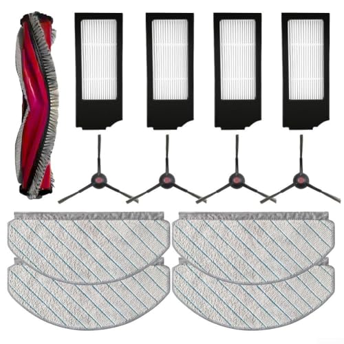 Verbesserte Raumluft mit forFor C12 Pro Plus Staubsaugerzubehör Rollenbürste, Filter, Lappen, Seitenbürsten von QOXEZY