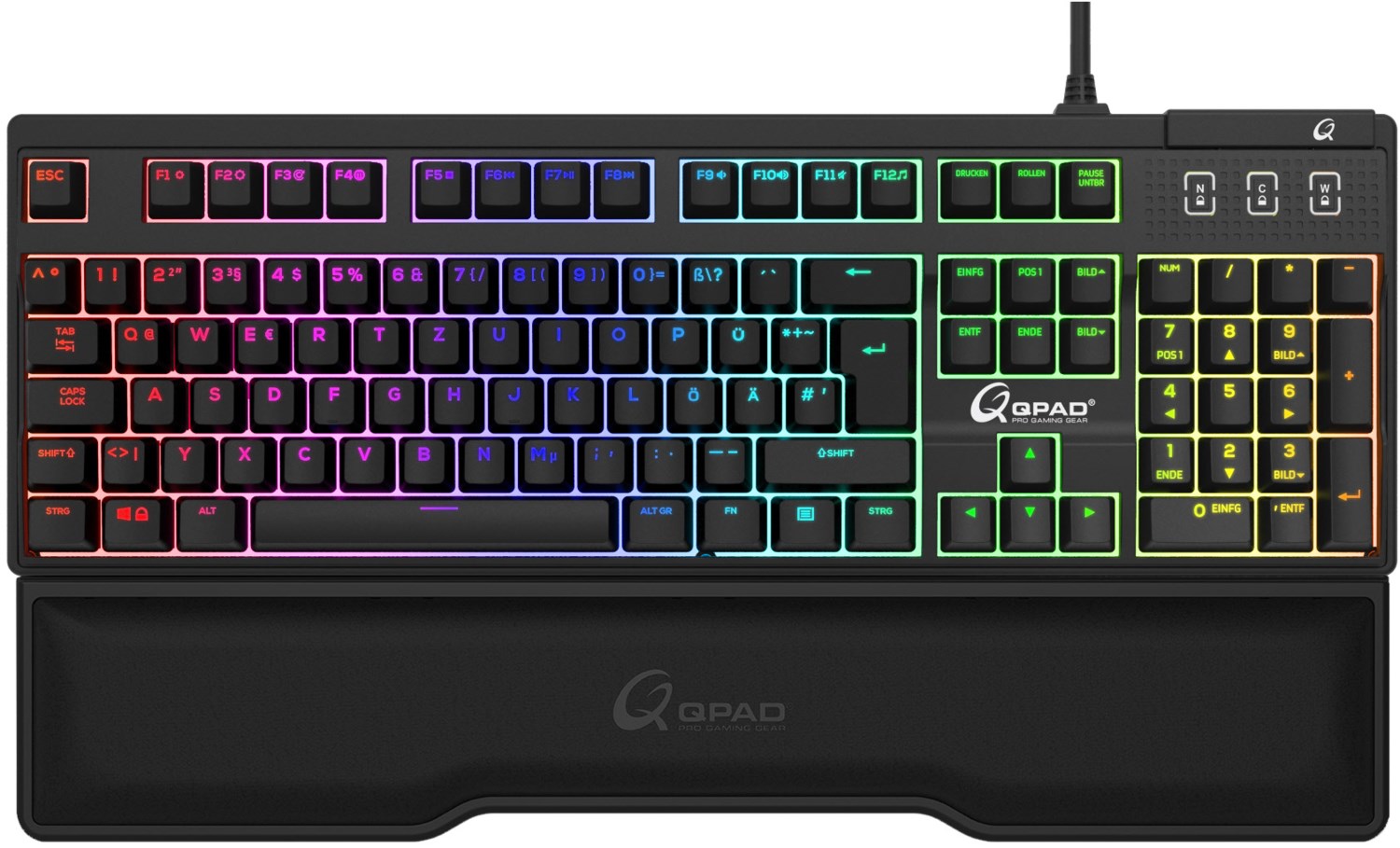 MK75 (DE) Gaming Tastatur schwarz von QPAD