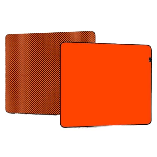 Professionelles Gaming-Maus-Pad Nicht-Schlupf-Spec-Schreibtischmatte 40x45 cm mit elastischer Basis(Orange2) von QPSJXN
