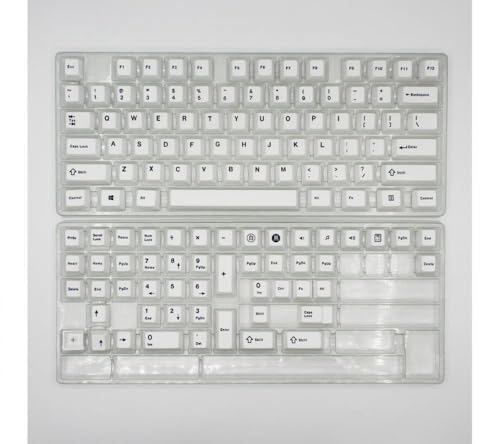 QPSJXN 125 minimalistische weiße PBT -Schlüsselkaps für mechanische Tastaturen benutzerdefinierte Farbstoff -Sublimation Japanischer Stil kompatibler Schlüsselcap -Set DIY(English Keycaps) von QPSJXN