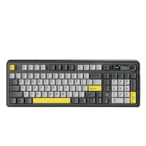 QPSJXN Anpassbare mechanische Tastatur mit einem multifunktionalen Knopf DREI Modus RGB Low -Delay Heiße Swap -kompatibel mit PC -Spielern(Gift Switch V2 HHH) von QPSJXN