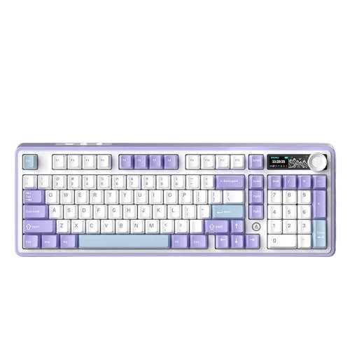 QPSJXN Anpassbare mechanische Tastatur mit einem multifunktionalen Knopf DREI Modus RGB Low -Delay Heiße Swap -kompatibel mit PC -Spielern(Gift Switch V2 ZBL) von QPSJXN