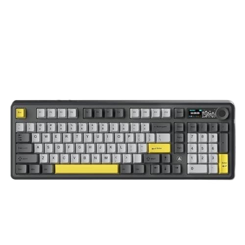 QPSJXN Anpassbare mechanische Tastatur mit einem multifunktionalen Knopf DREI Modus RGB Low -Delay Heiße Swap -kompatibel mit PC -Spielern(Qingyun Switch HHH) von QPSJXN