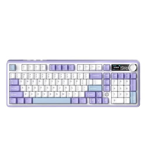 QPSJXN Anpassbare mechanische Tastatur mit einem multifunktionalen Knopf DREI Modus RGB Low -Delay Heiße Swap -kompatibel mit PC -Spielern(Qingyun Switch ZBL) von QPSJXN