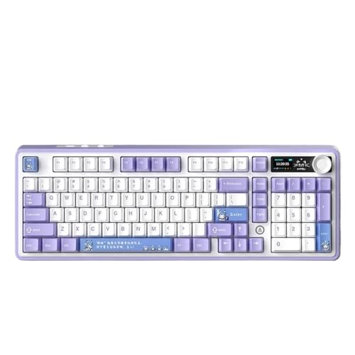 QPSJXN Anpassbare mechanische Tastatur mit einem multifunktionalen Knopf DREI Modus RGB Low -Delay Heiße Swap -kompatibel mit PC -Spielern(TTC Flame Red Switch) von QPSJXN