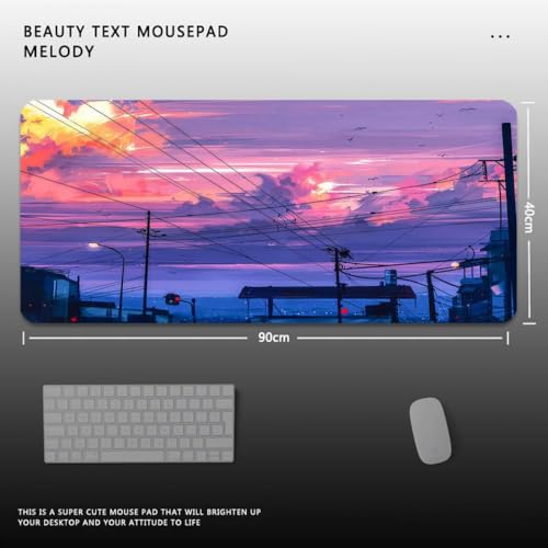 QPSJXN Gaming-Maus-Pad-Landschaftsöl-Malerei Design XXL Non-Slip ideal für Büro-Home-Laptop- und Tastaturverbrauch(Oil LX0001 (7)) von QPSJXN