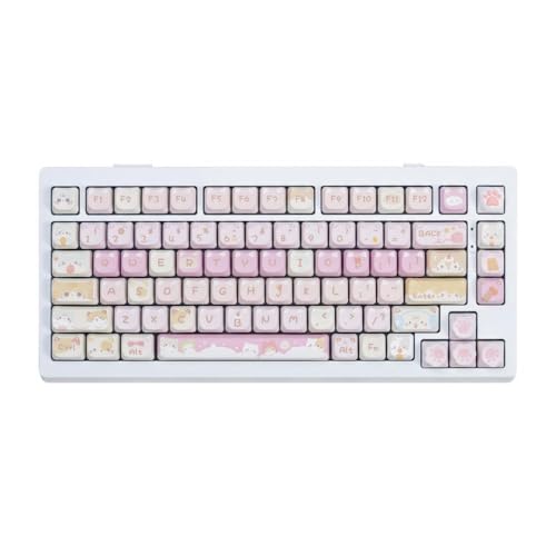 QPSJXN Meow Meow Squad 141 PBT Mao Profile Keycap Set von mechanischen -Tastaturen von QPSJXN