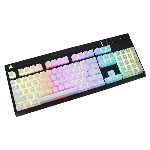 QPSJXN Pudding -Keycap -Set mit mechanischen Tastaturen wie K70 Lux Strafe K65 RGB K63 mit MX -Schalter(137 keycaps White) von QPSJXN