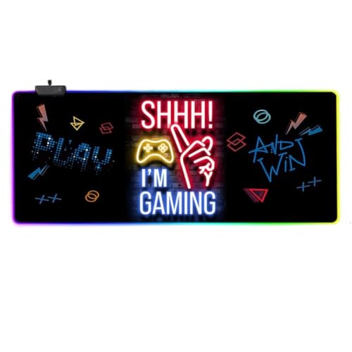 QPSJXN RGB Light Gaming-Maus-Pad mit Light-Modus-Steuertaste Großer Rutsch-Gummi-Basis kompatibel mit den meisten Tastaturen und Mäusen QPSJXN RGB Light Gaming-Maus-Pad mit Light-Modus-Steuertaste Großer Rutsch-Gummi-Basis kompatibel mit den meisten Tastaturen und Mäusen von QPSJXN