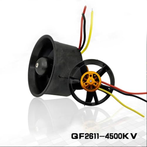 Qx Qunxi 64 mm 2611 4500 kV Motor mit 5 Lüfter-Set, kompatibel mit Starrflügel-Flugzeug-Drohnen-Motorschieber Qx Qunxi 64 mm 2611 4500 kV Motor mit 5 Lüfter-Set, kompatibel mit Starrflügel-Flugzeug-Drohnen-Motorschieber von QPSJXN