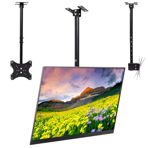 Monitor & TV Deckenhalterung für die meisten 14-42 Zoll Kleine Fernseher bis zu 30KG, max. VESA 200x200mm, Höhenverstellbare Decken TV Halterung für Schrankwänden oder Schrägdach Monitor & TV Deckenhalterung für die meisten 14-42 Zoll Kleine Fernseher bis zu 30KG, max. VESA 200x200mm, Höhenverstellbare Decken TV Halterung für Schrankwänden oder Schrägdach von QQ CAT